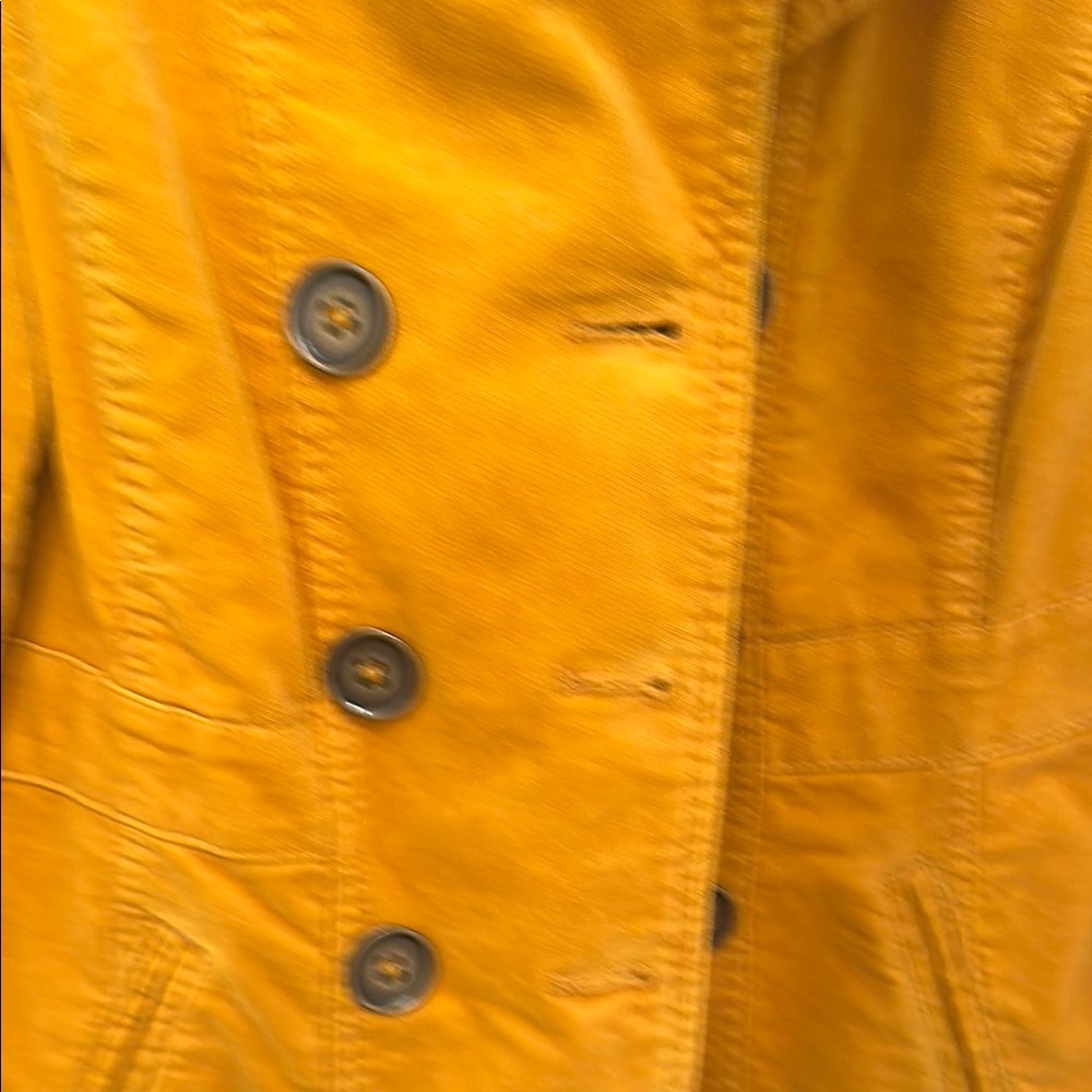 Mossimo Supply Co Yellow Corduroy Peacoat with Wide Lapel - Picture 8 of 10